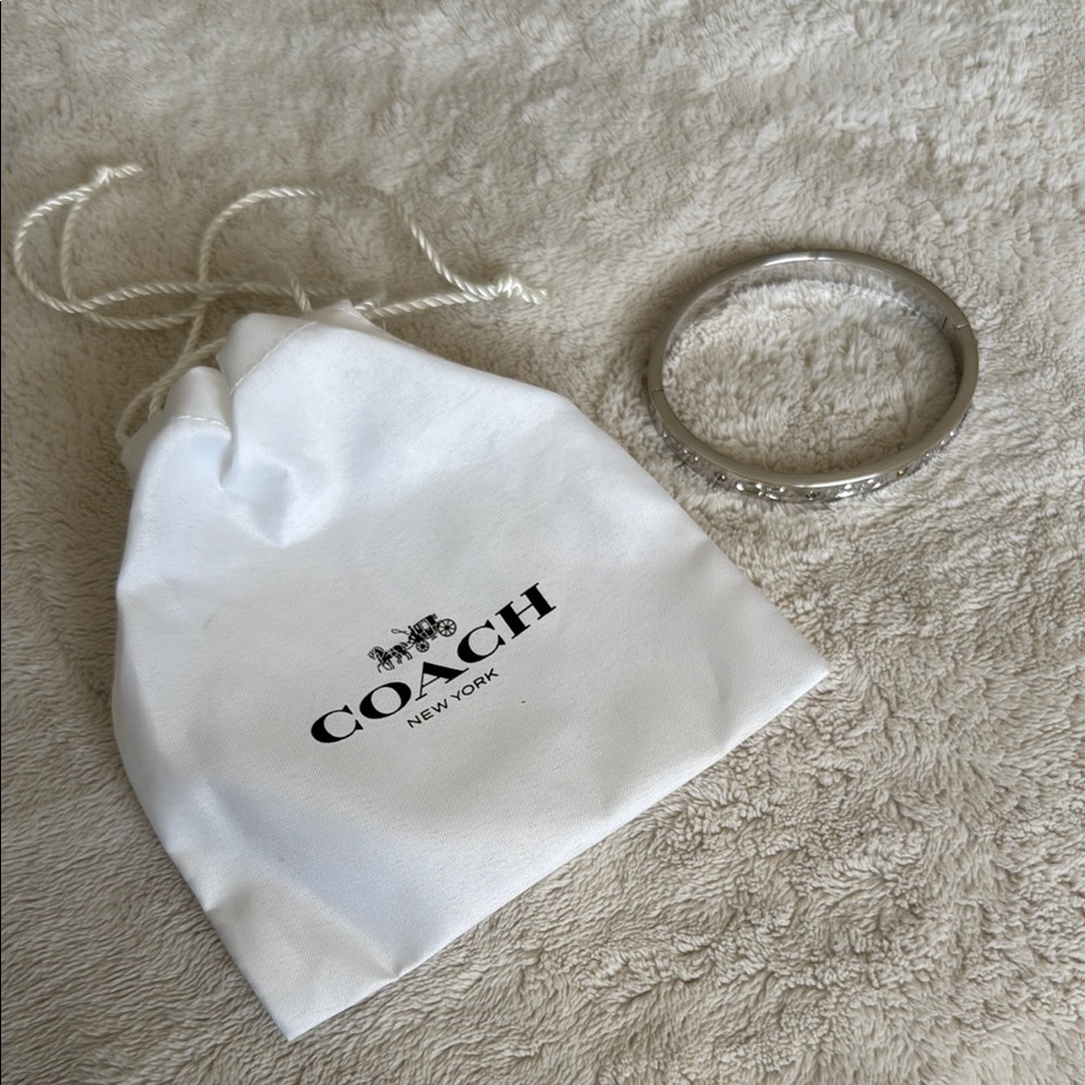 Coach Silver Bangle Bracelet